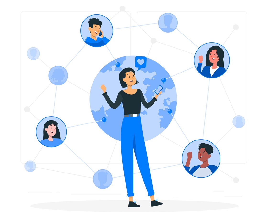 Image illustrating the new horizons of finding interested jobs through social media and connections